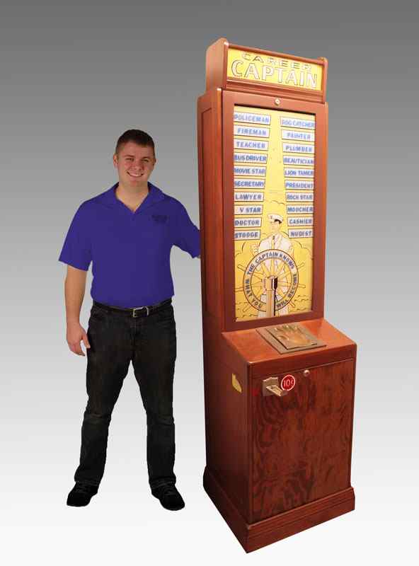 Appraisal: CAREER CAPTAIN COIN OPERATED MACHINE cent coin operated machine where