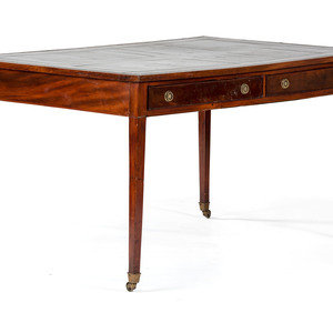 Appraisal: A Regency Mahogany and Leather Inset Writing Table th Century