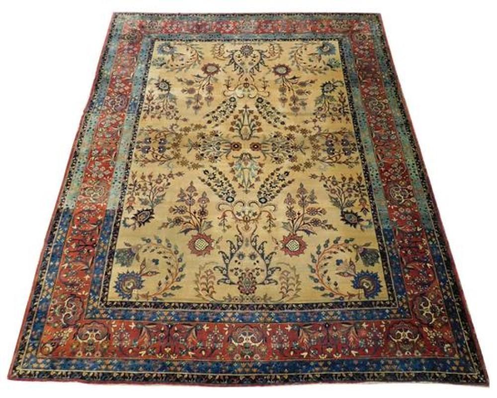 Appraisal: RUG Antique Persian Kermin ' x ' wool on cotton