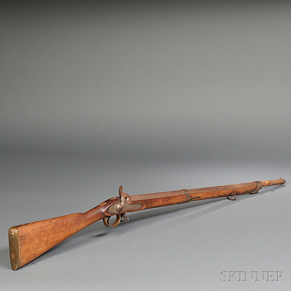 Appraisal: Belgian Manufactured Brazilian Short Rifle c walnut stock with brass