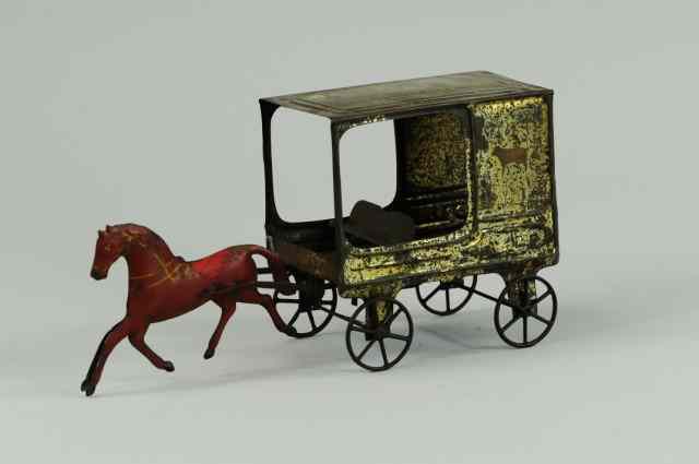 Appraisal: HORSE DRAWN MILK WAGON Fallows c 's hand painted American