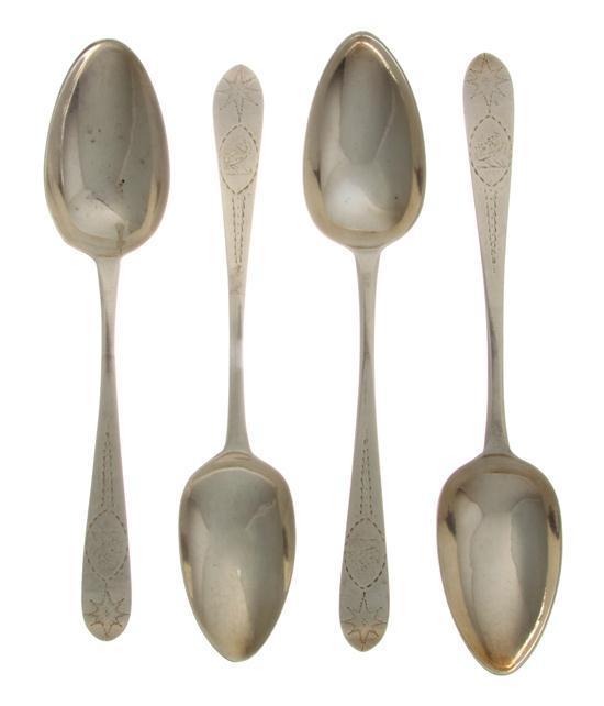 Appraisal: Set of Twelve Irish Silver Tablespoons Michael King Dublin of