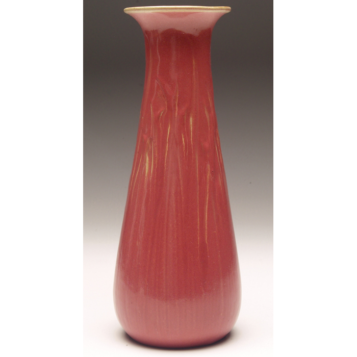 Appraisal: Bybee vase molded grass design under a mauve matt glaze