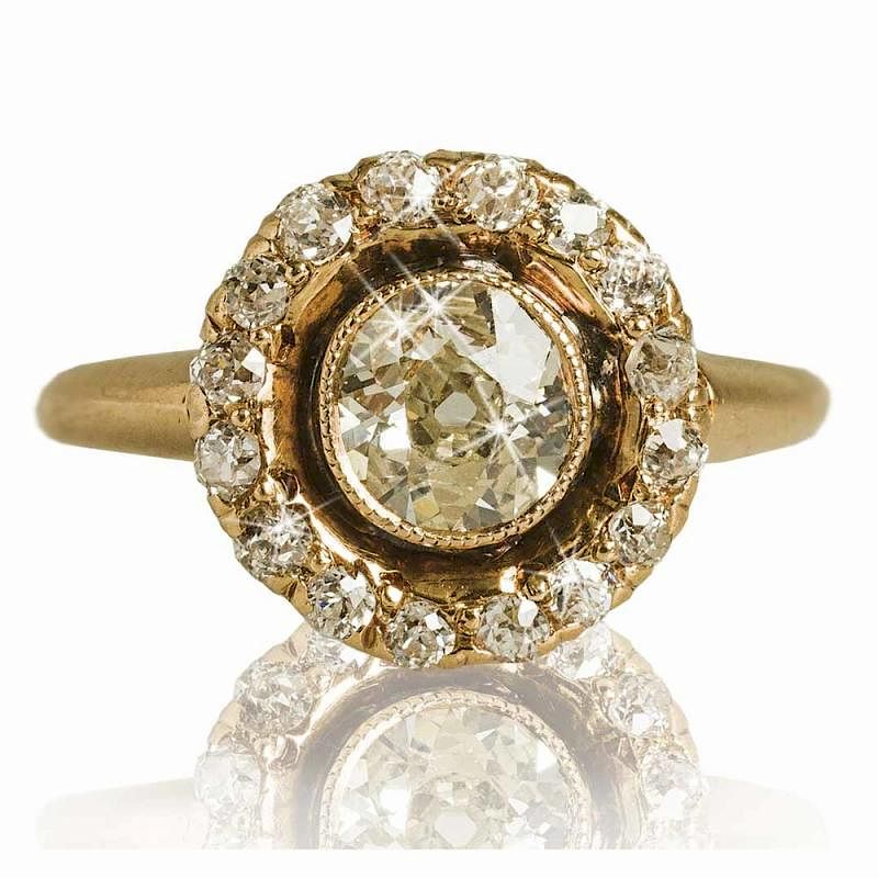 Appraisal: k Diamond Ring Lady's k yellow gold diamond ring containing