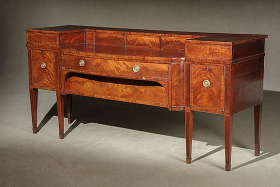 Appraisal: Scottish George III Style Mahogany Sideboard Mid- th Century The