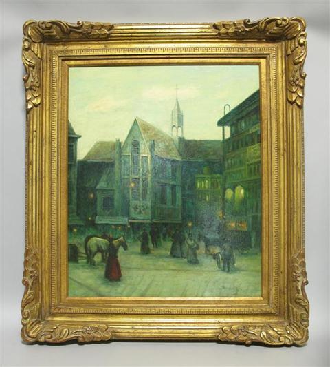 Appraisal: THOMAS ANDREW NICHOLAS AMERICAN - BAVARIAN VILLAGE Oil on canvas