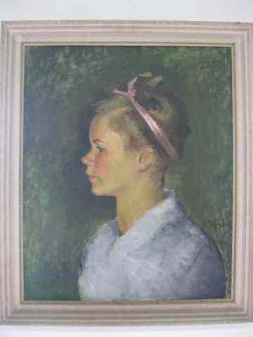 Appraisal: Taggart Family portrait of a young girl 's '' X