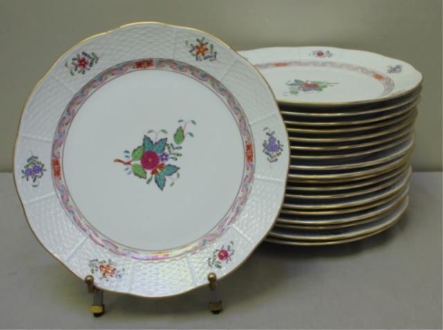 Appraisal: Herend Chinese Bouquet Dinner Plates From a Park Ave NYC