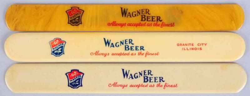 Appraisal: Lot of Wagner Beer Foam Scrapers All three are single-sided