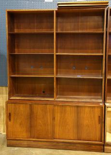 Appraisal: lot of Danish Modern style book shelves over a cabinet