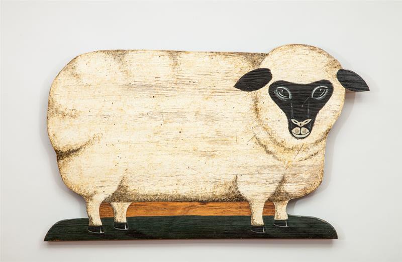 Appraisal: Two Trade Signs in the Shape of a Sheep and