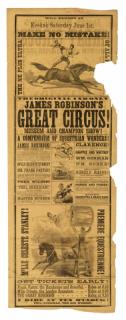 Appraisal: James Robinson's Great Circus Russell and Morgan Printing Co ca