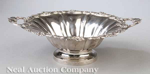 Appraisal: An American Coin Silver Two-Handled Fruit Bowl William Forbes New