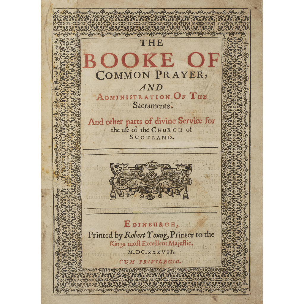 Appraisal: Book of Common Prayer The Booke of Common Prayer and