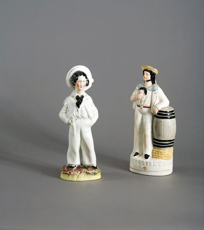 Appraisal: STAFFORDSHIRE FIGURE OF A SAILOR AND A FIGURE OF THE