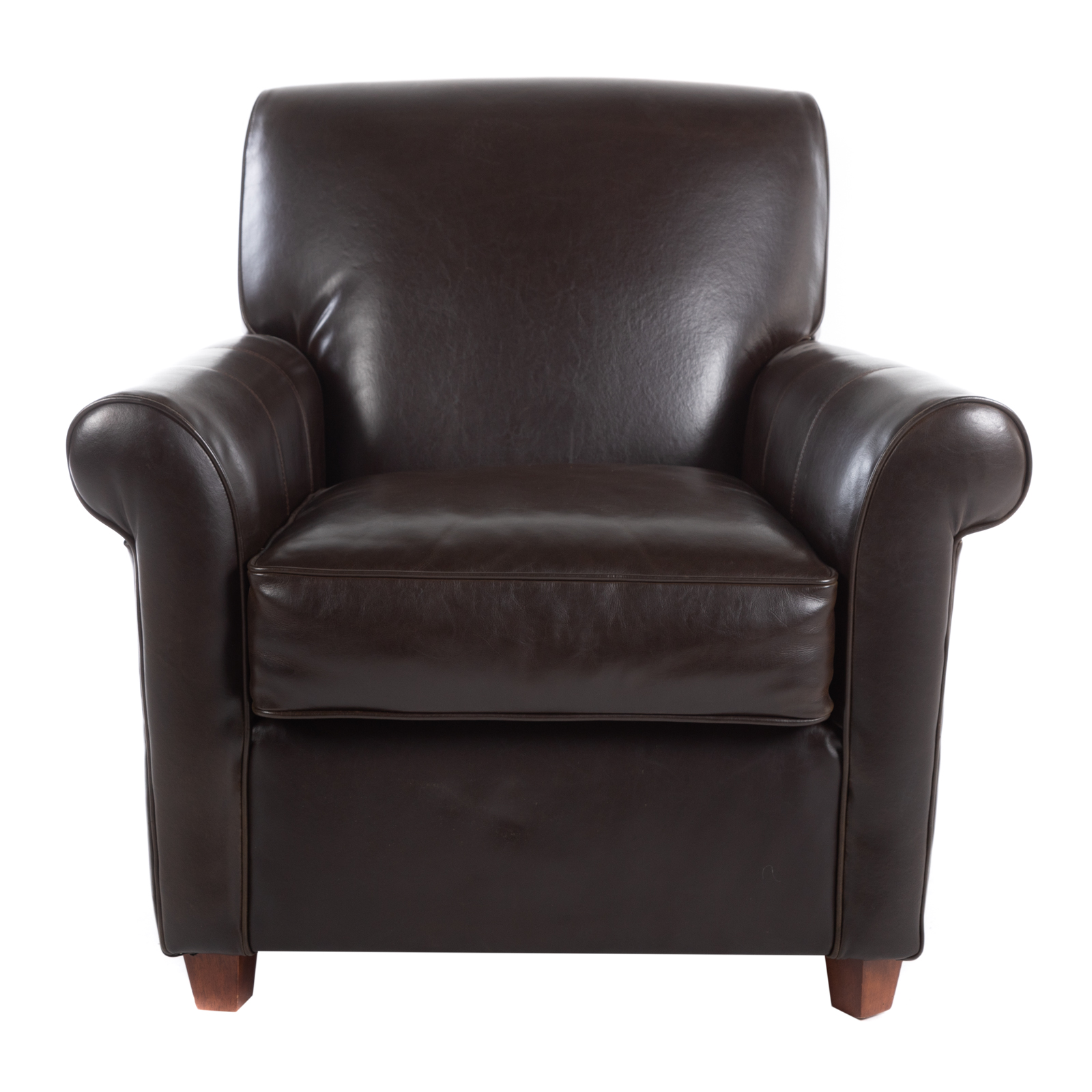 Appraisal: BAUHAUS CONTEMPORARY LEATHER ARMCHAIR st century with removable leather seat