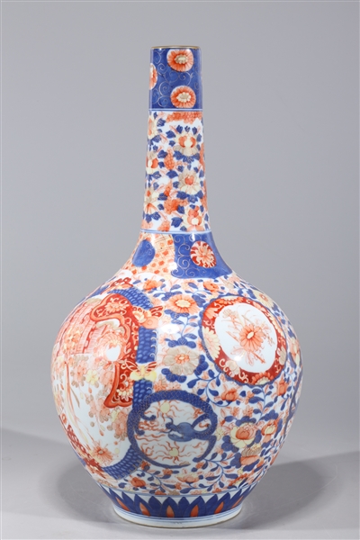 Appraisal: Chinese blue and red and yellow glazed vase with phoenix