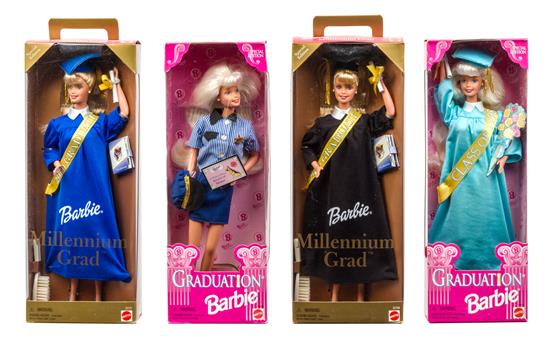 Appraisal: Sale Lot Four Graduation Barbies model inches