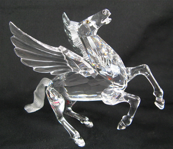 Appraisal: SWAROVSKI AUSTRIAN CUT CRYSTAL PEGASUS the winged horse having faceted