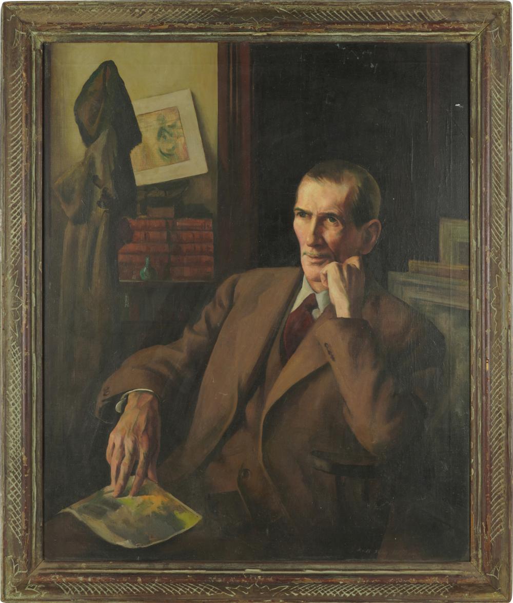 Appraisal: KEITH SHAW WILLIAMS - PORTRAIT OF WALTER BIGGSoil on canvas