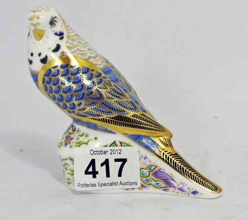 Appraisal: Royal Crown Derby paperweight of a Violet Budgerigar boxed