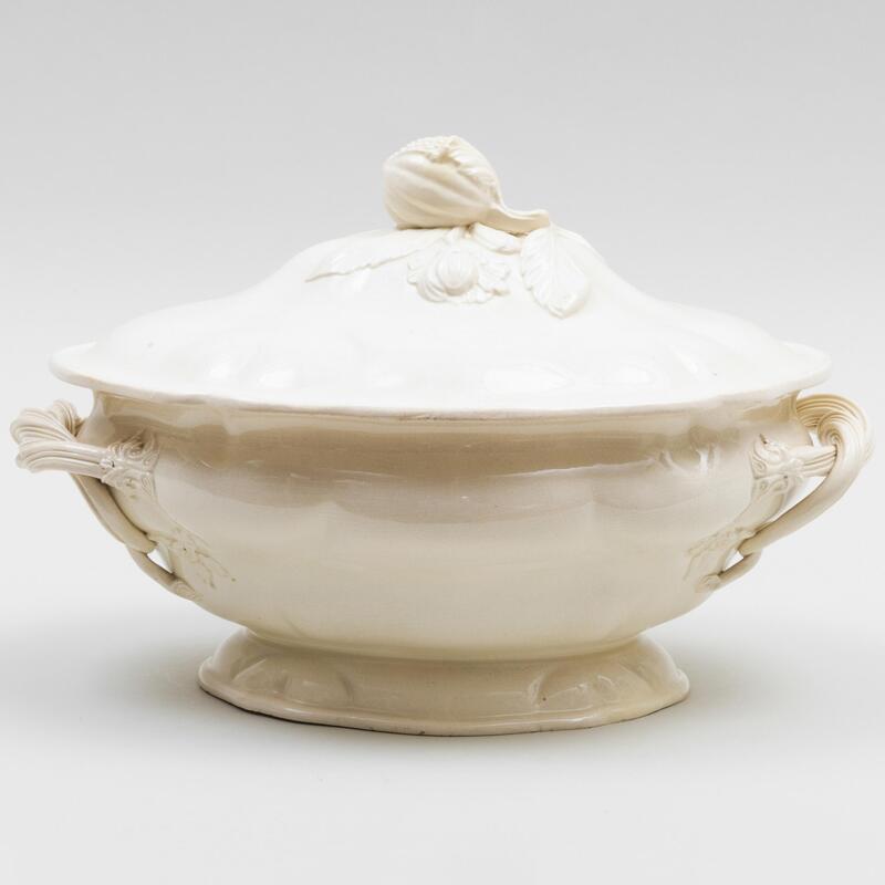 Appraisal: English Creamware Tureen and Cover Indistinct impressed mark x x