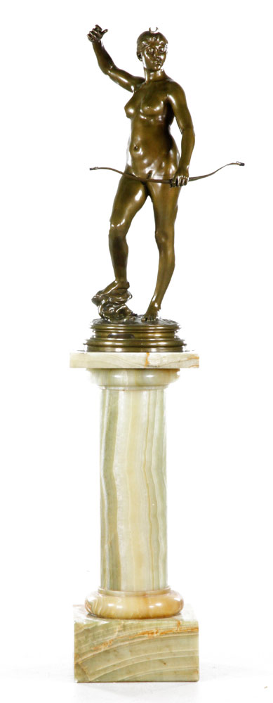 Appraisal: - Falguiere Diane Chasseresse Bronze Alexandre Falguiere French - Diane