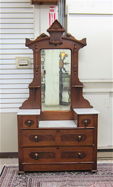 Appraisal: VICTORIAN WALNUT DRESSER American last quarter of the th century