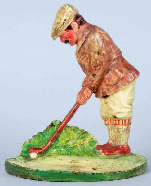 Appraisal: Cast Iron Putting Golfer Doorstop Made by Hubley catalog number