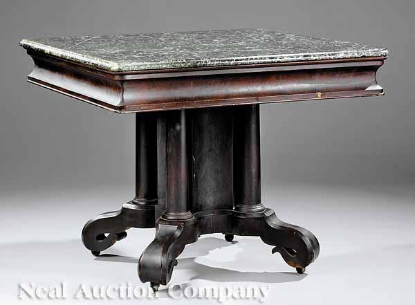 Appraisal: An American Classical Mahogany Center Table early th c the