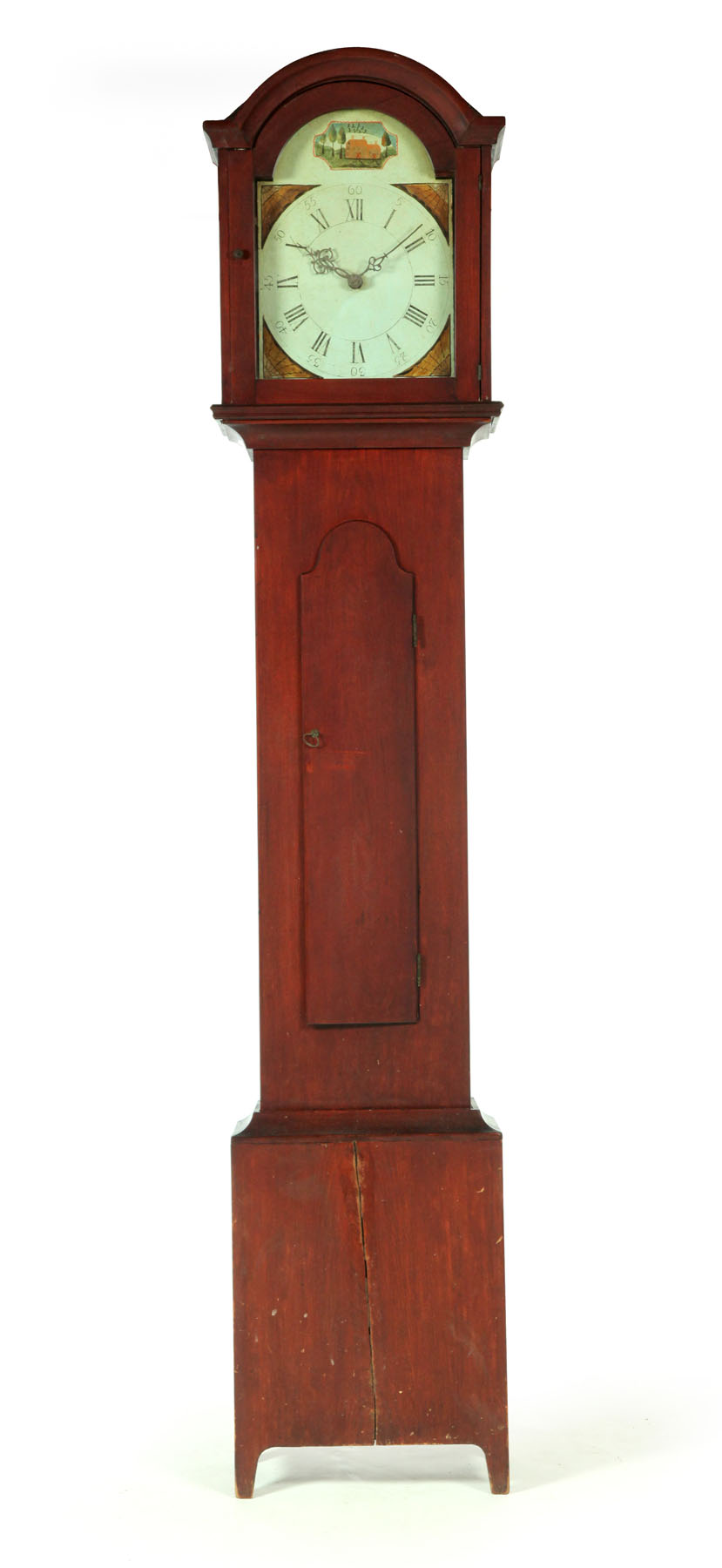 Appraisal: FEDERAL TALL CASE CLOCK American early th century cherry and