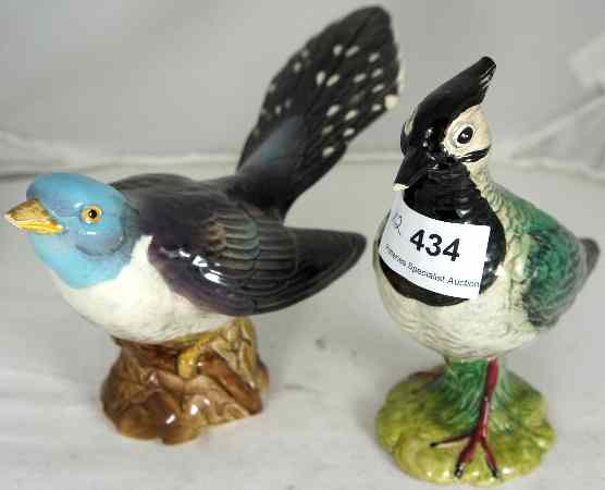 Appraisal: Beswick Lapwing Chipped Beak Plume and tail and Cuckoo chipped