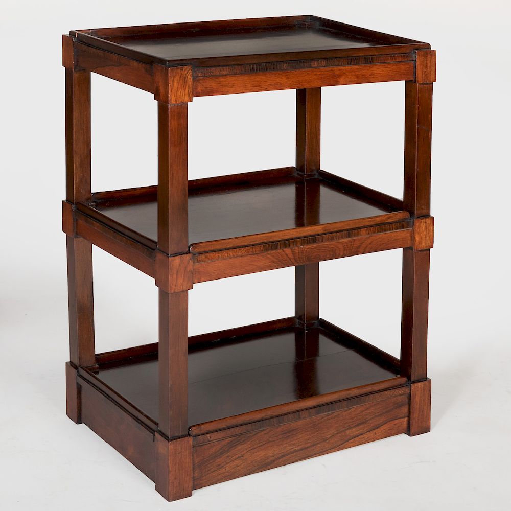 Appraisal: Modern Rosewood Three Tier tag re x x in Condition