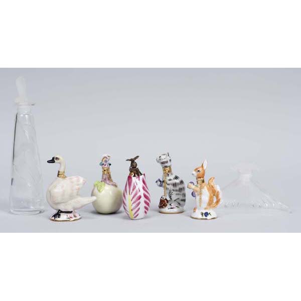 Appraisal: Group of Seven Metropolitan Museum of Art Reproduction Perfume Bottles