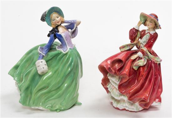 Appraisal: Sale Lot Two Royal Doulton Porcelain Figures second half th