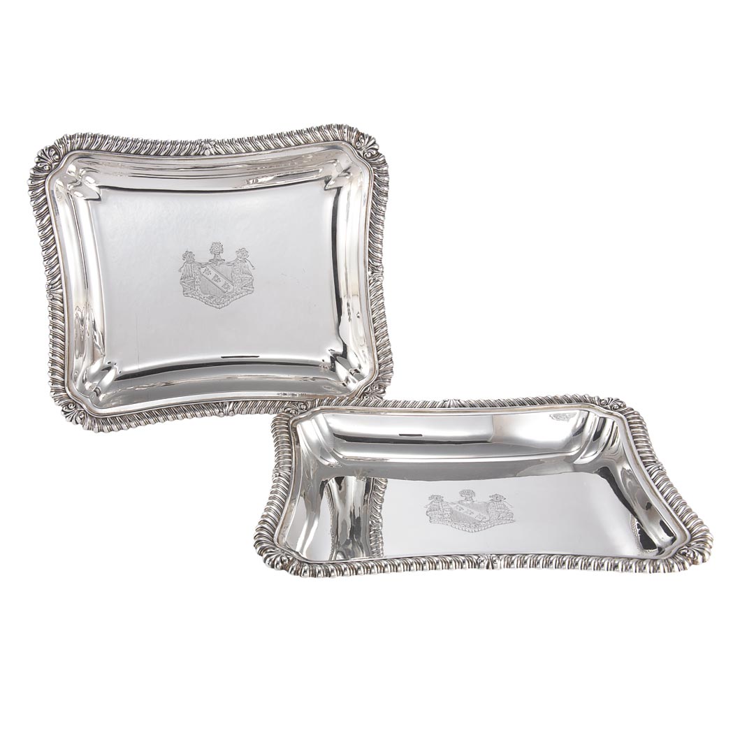 Appraisal: Pair of George III Silver Open Vegetable Dishes Paul Storr