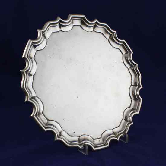 Appraisal: A George V silver shaped circular salver Cooper Brothers Sons