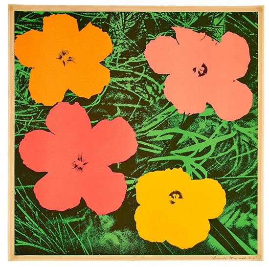 Appraisal: ANDY WARHOL Flowers Offset color lithograph on cream wove paper