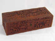 Appraisal: A Chinese intricately carved wooden box x x cm