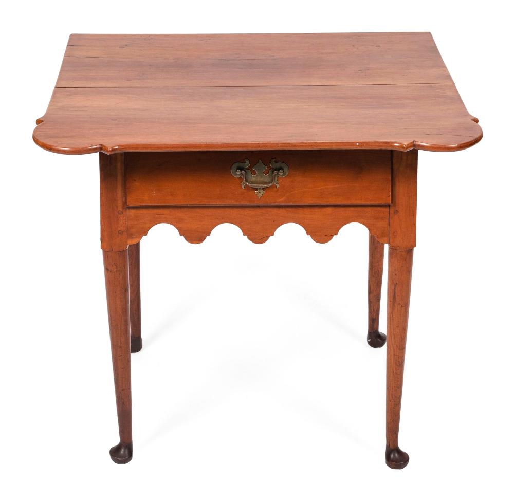 Appraisal: QUEEN ANNE ONE-DRAWER TAVERN TABLE NEW ENGLAND MID- TH CENTURY