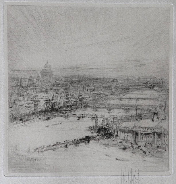 Appraisal: WILLIAM WALCOT - 'St Paul's from the Thames' etching pencil