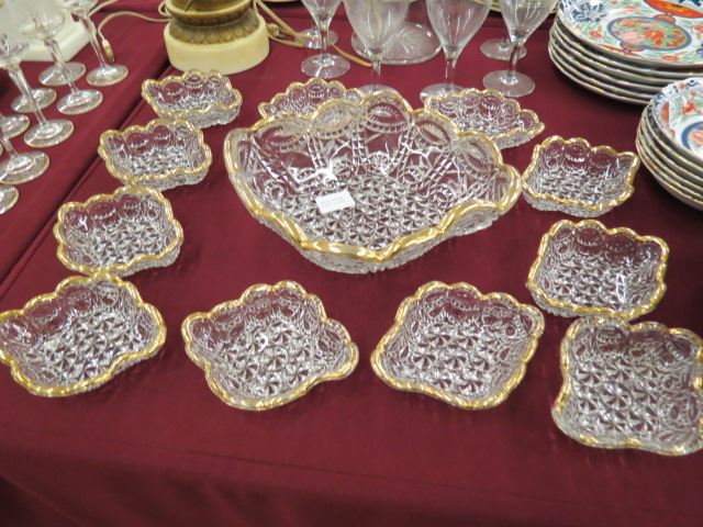 Appraisal: Victorian Pressed Glass Berry Set includes master bowl and individuals