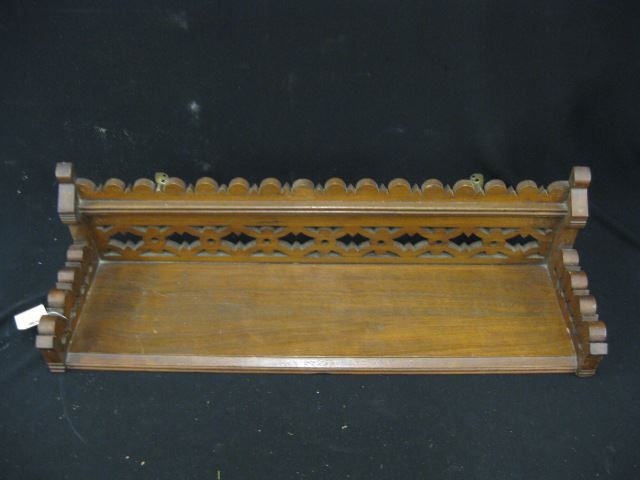 Appraisal: th Century Carved Shelf fancy openwork long