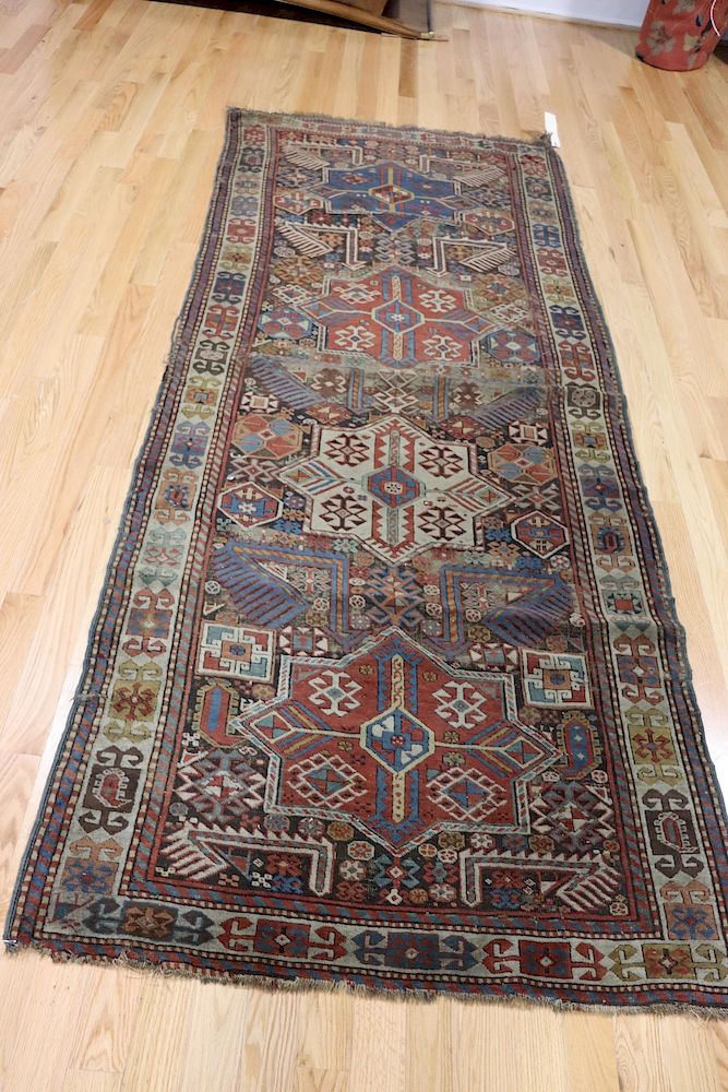 Appraisal: Antique And Finely Hand Woven Kazak Style Carpet Nice size