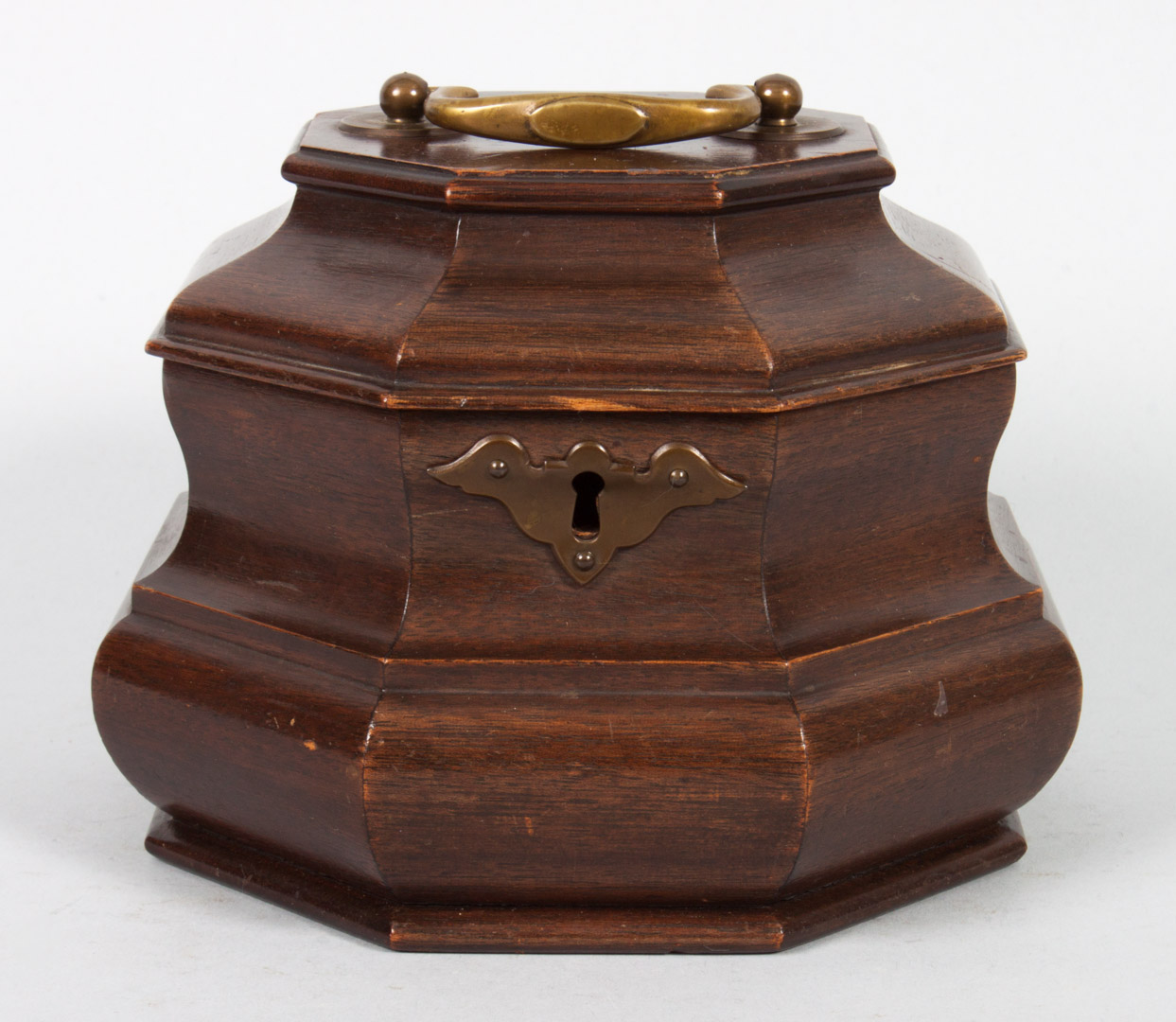 Appraisal: Kittinger Colonial Williamsburg mahogany tea caddy Dutch style mahogany tea