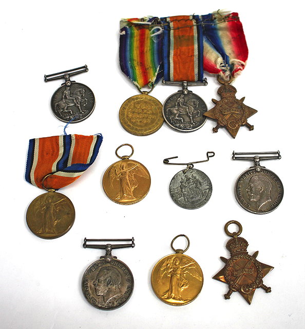 Appraisal: A COLLECTION OF MEDALS to include a trio awarded to