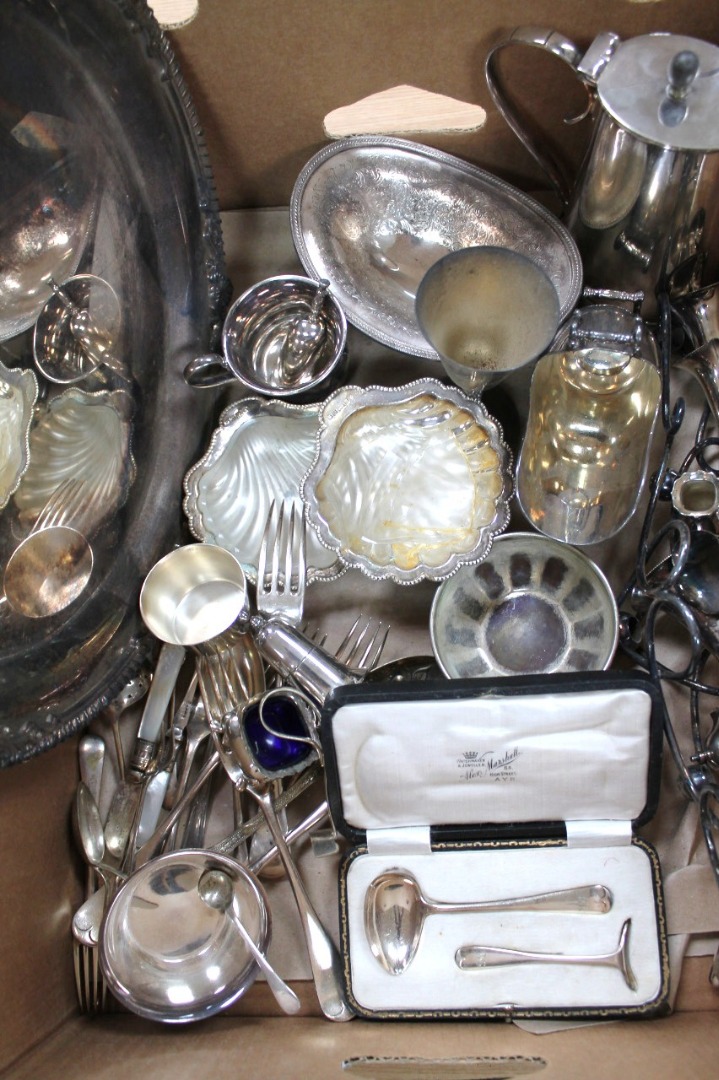 Appraisal: Various silver plate to include a cased medicine spoon and