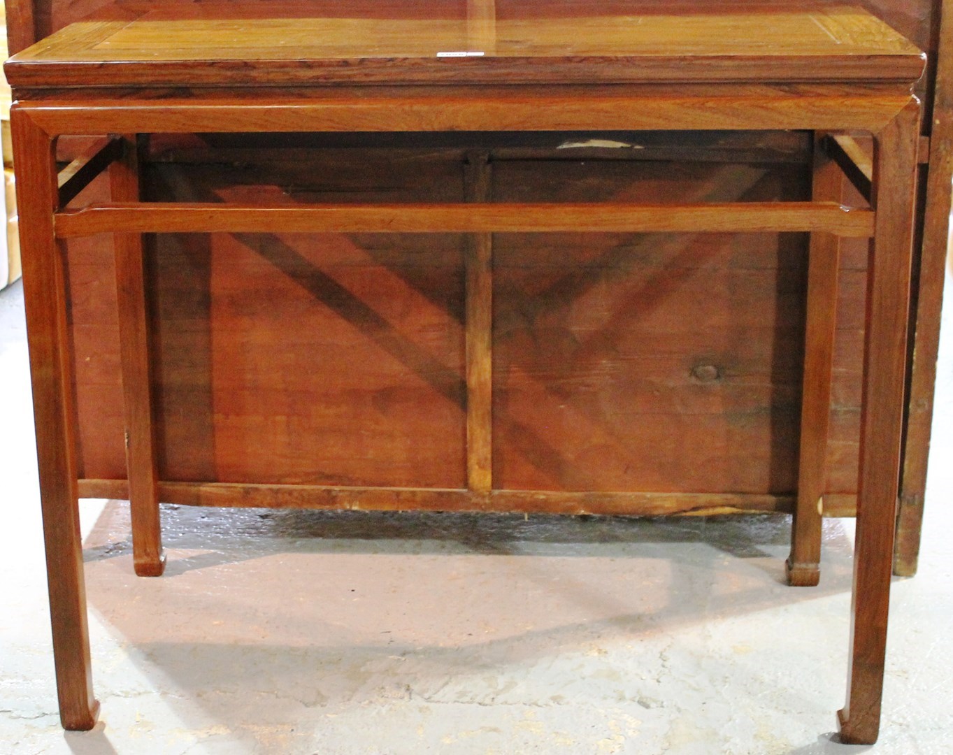 Appraisal: A th century Chinese hardwood altar table on block supports