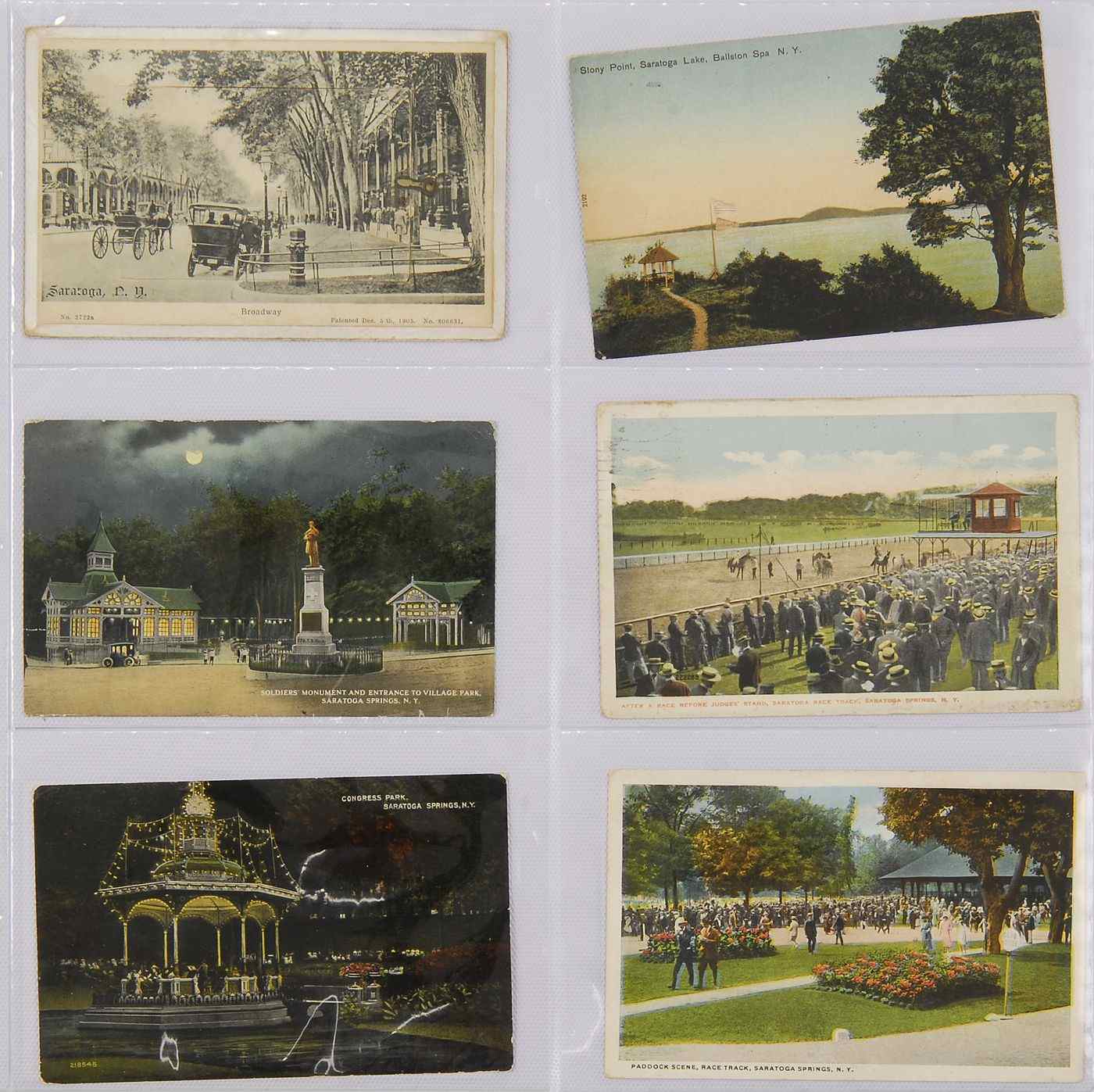 Appraisal: ALBUM SARATOGA SPRINGS HORSE RACING early to mid- th Century