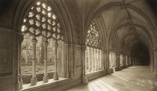 Appraisal: Dick Arentz American born Cloisters Batalha Portugal Platinum-Palladium print signed